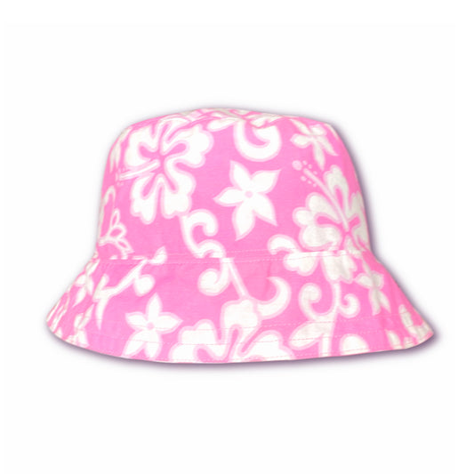 Bucket hat flores rosa